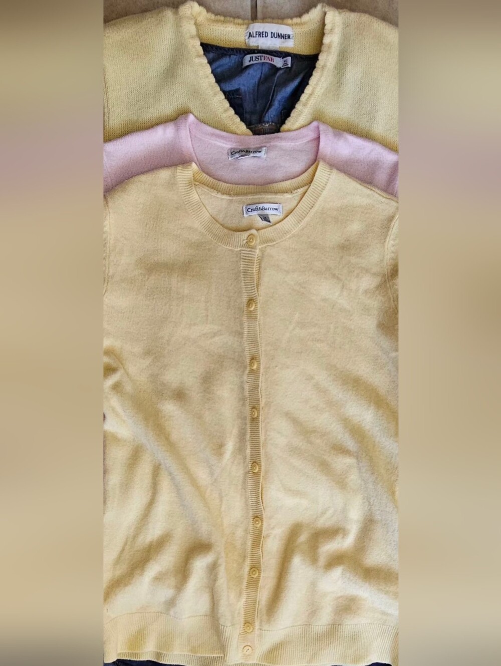 Vintage Alfred Dunner Palm Tree Sweater Set + Croft & Barrow Cardigans + Dress